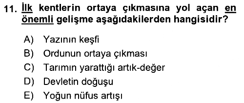 Sosyal Antropoloji 2018-2019 Dönem Sonu Sınavı - 11. soru