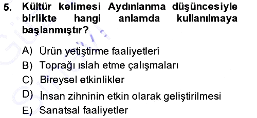 Sosyal Bilimlerde Temel Kavramlar 2013-2014 Ara Sınav - 5. soru