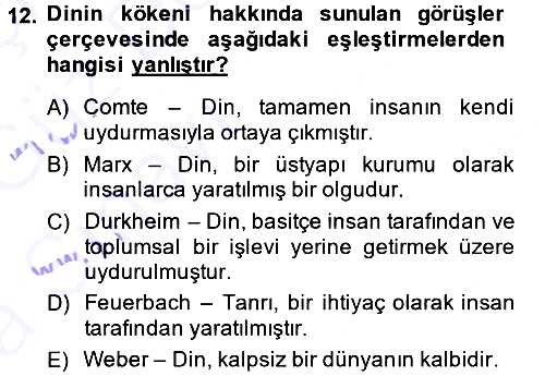 Sosyal Bilimlerde Temel Kavramlar 2013-2014 Ara Sınav - 12. soru