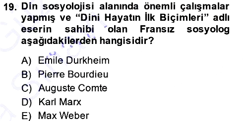 Sosyal Bilimlerde Temel Kavramlar 2014-2015 Ara Sınav - 19. soru