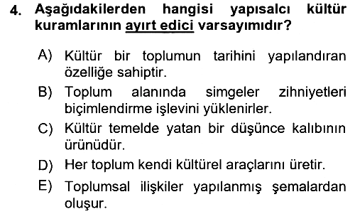 Sosyal Bilimlerde Temel Kavramlar 2015-2016 Ara Sınav - 4. soru