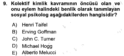 Sosyal Medya Sosyolojisi 2021-2022 Dönem Sonu Sınavı - 9. soru