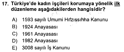 Sosyal Politika 2018-2019 3 Ders Sınavı - 17. soru