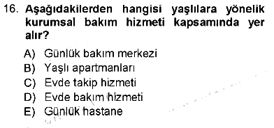 Sosyal Politika 2012-2013 Dönem Sonu Sınavı - 16. soru