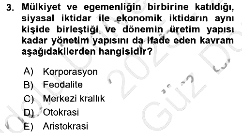 Sosyal Politika 2025-2026 Ara Sınav - 3. soru