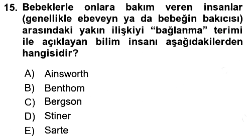 Sosyal Psikoloji 1 2018-2019 Dönem Sonu Sınavı - 15. soru