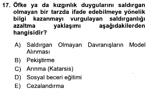 Sosyal Psikoloji 1 2024-2025 Dönem Sonu Sınavı - 17. soru