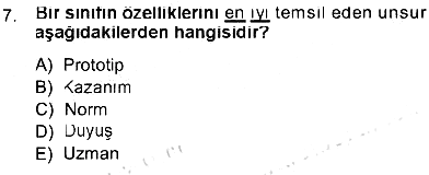 Sosyal Psikoloji 1 2012-2013 Tek Ders Sınavı - 7. soru