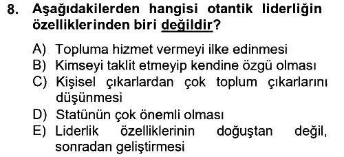 Sosyal Psikoloji 2 2012-2013 Ara Sınav - 8. soru