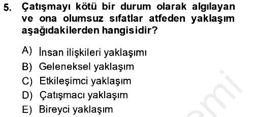 Sosyal Psikoloji 2 2014-2015 Ara Sınav - 5. soru