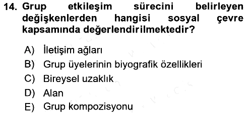 Sosyal Psikoloji 2 2017-2018 Ara Sınav - 14. soru