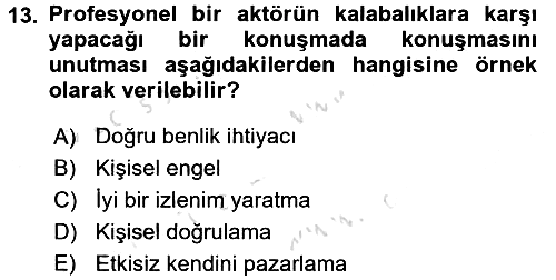 Sosyal Psikoloji 2 2015-2016 Dönem Sonu Sınavı - 13. soru