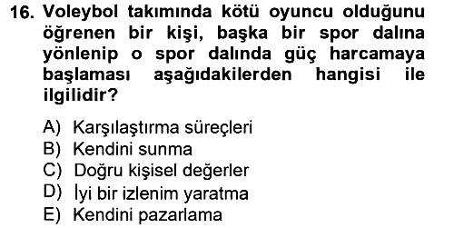Sosyal Psikoloji 2 2013-2014 Tek Ders Sınavı - 16. soru