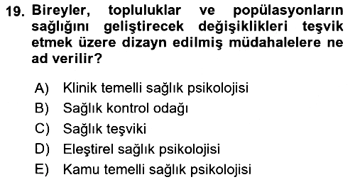 Sosyal Psikoloji 2 2025-2026 Yaz Okulu Sınavı - 19. soru