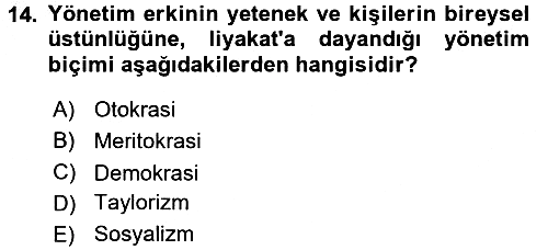 Sosyolojide Yakın Dönem Gelişmeler 2016-2017 3 Ders Sınavı - 14. soru