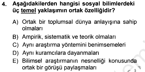Sosyolojiye Giriş 2012-2013 Ara Sınav - 4. soru