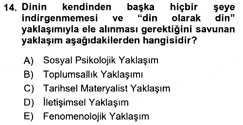 Sosyolojiye Giriş 2023-2024 Dönem Sonu Sınavı - 14. soru