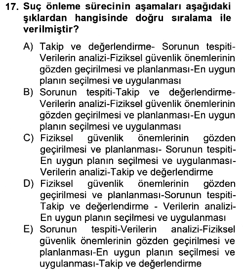Suç Sosyolojisi 2012-2013 Ara Sınav - 17. soru