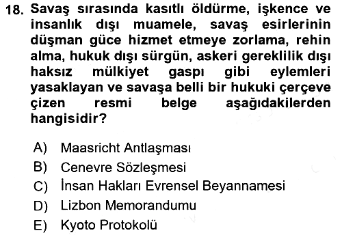 Suç Sosyolojisi 2017-2018 Ara Sınav - 18. soru