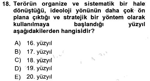 Suç Sosyolojisi 2016-2017 Dönem Sonu Sınavı - 18. soru