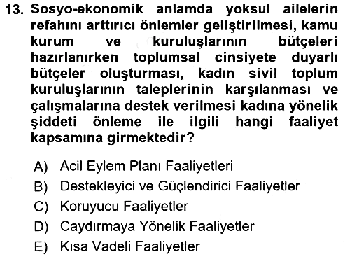 Suç Sosyolojisi 2017-2018 Dönem Sonu Sınavı - 13. soru