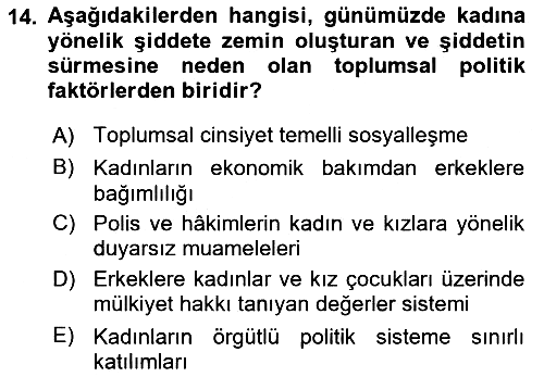 Suç Sosyolojisi 2023-2024 Dönem Sonu Sınavı - 14. soru