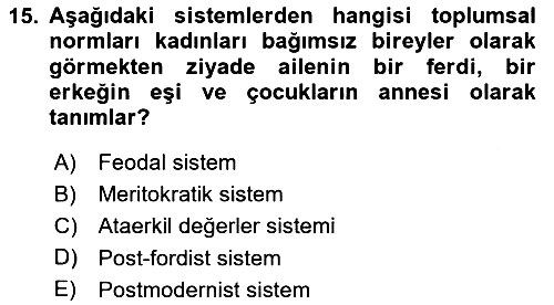Suç Sosyolojisi 2024-2025 Dönem Sonu Sınavı - 15. soru