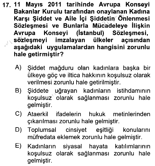 Suç Sosyolojisi 2024-2025 Dönem Sonu Sınavı - 17. soru