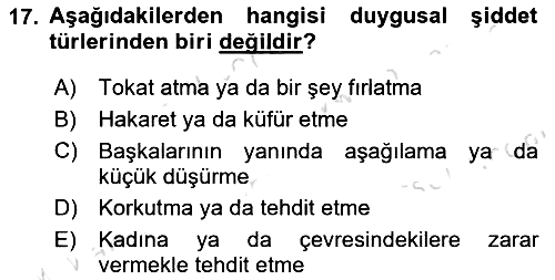 Suç Sosyolojisi 2020-2021 Yaz Okulu Sınavı - 17. soru