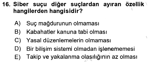 Suç Sosyolojisi 2024-2025 Yaz Okulu Sınavı - 16. soru