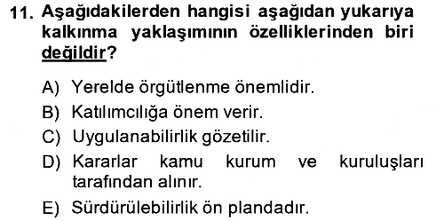 Toplumsal Cinsiyet Çalışmaları 2014-2015 Ara Sınav - 11. soru