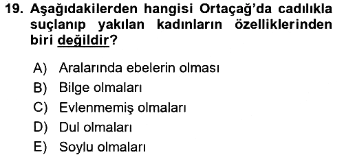 Toplumsal Cinsiyet Sosyolojisi 2016-2017 3 Ders Sınavı - 19. soru