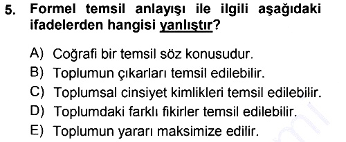 Toplumsal Cinsiyet Sosyolojisi 2013-2014 Dönem Sonu Sınavı - 5. soru