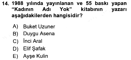 Toplumsal Cinsiyet Sosyolojisi 2016-2017 Dönem Sonu Sınavı - 14. soru