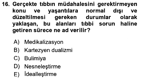 Toplumsal Cinsiyet Sosyolojisi 2022-2023 Yaz Okulu Sınavı - 16. soru