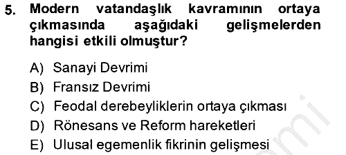 Toplumsal Tabakalaşma ve Eşitsizlik 2013-2014 Dönem Sonu Sınavı - 5. soru
