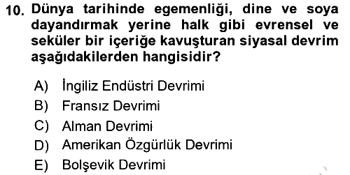 Toplumsal Tabakalaşma ve Eşitsizlik 2016-2017 Dönem Sonu Sınavı - 10. soru