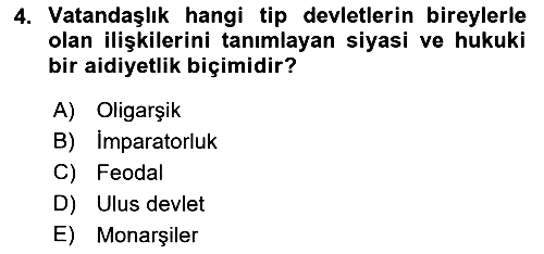 Toplumsal Tabakalaşma ve Eşitsizlik 2022-2023 Yaz Okulu Sınavı - 4. soru