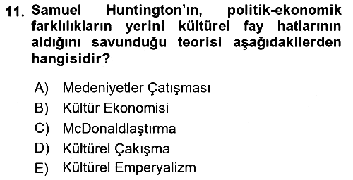 Tüketim Sosyolojisi 2025-2026 Ara Sınav - 11. soru