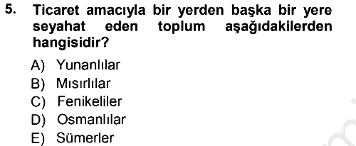 Turizm Sosyolojisi 2012-2013 Ara Sınav - 5. soru