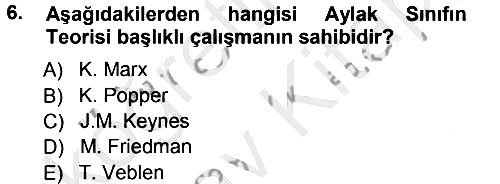 Turizm Sosyolojisi 2012-2013 Ara Sınav - 6. soru