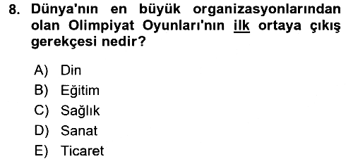 Turizm Sosyolojisi 2016-2017 Ara Sınav - 8. soru