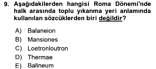 Turizm Sosyolojisi 2017-2018 Ara Sınav - 9. soru