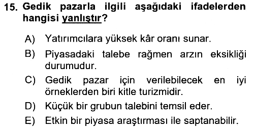 Turizm Sosyolojisi 2017-2018 Ara Sınav - 15. soru
