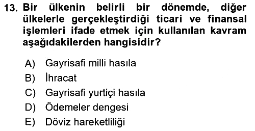 Turizm Sosyolojisi 2021-2022 Ara Sınav - 13. soru