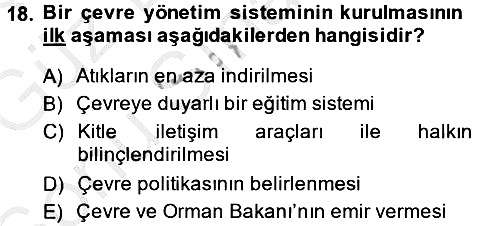 Turizm Sosyolojisi 2014-2015 Dönem Sonu Sınavı - 18. soru