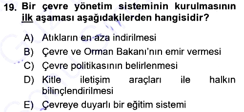 Turizm Sosyolojisi 2015-2016 Dönem Sonu Sınavı - 19. soru