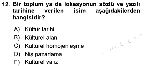 Turizm Sosyolojisi 2021-2022 Yaz Okulu Sınavı - 12. soru