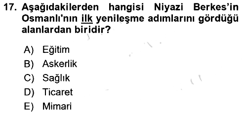 Türk Sosyologları 2021-2022 Ara Sınav - 17. soru