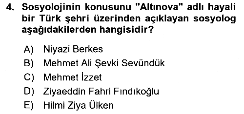 Türk Sosyologları 2023-2024 Dönem Sonu Sınavı - 4. soru